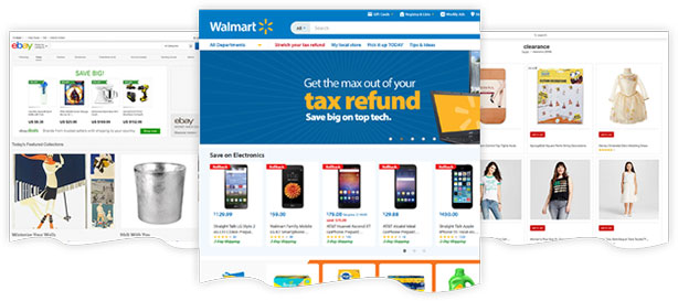 Amazon, Walmart и Ebay